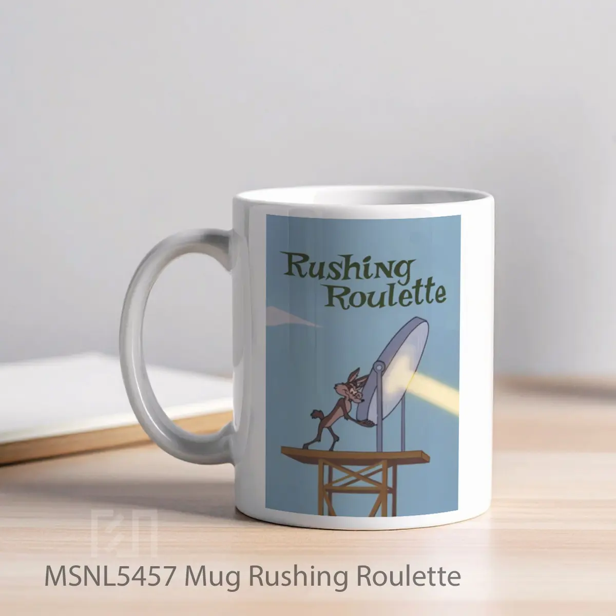Mug Rushing Roulette Gelas Keramik Tema Film MSNL5457 - Tampak Kiri