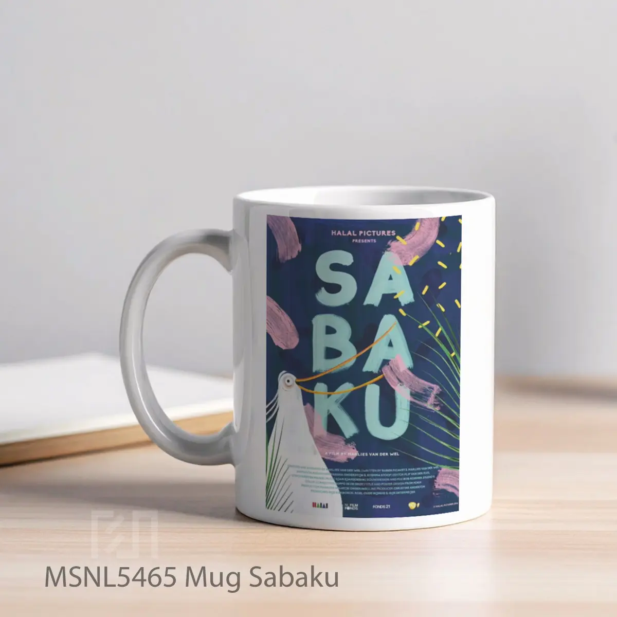 Mug Sabaku Gelas Keramik Tema Film MSNL5465 - Tampak Kiri