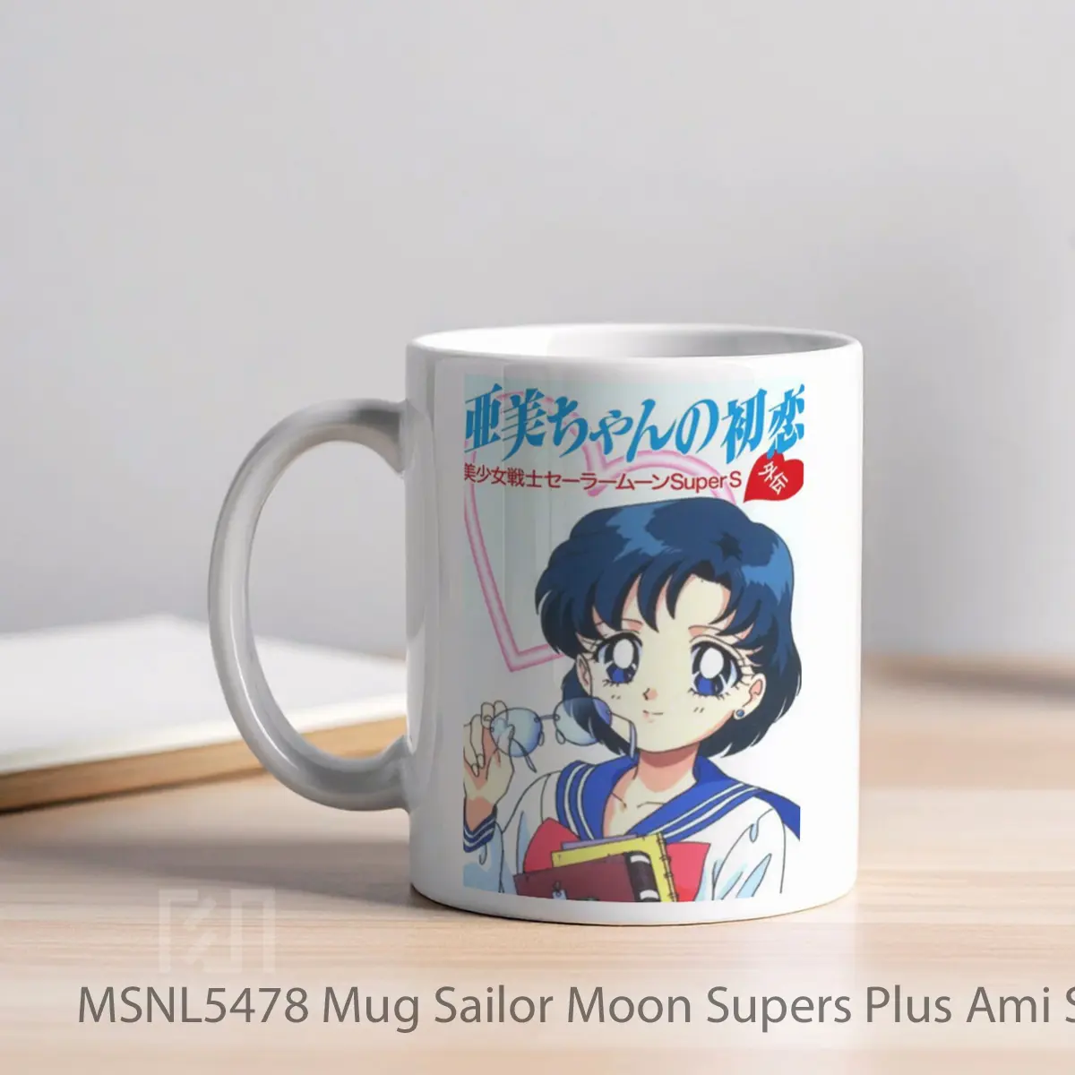 Mug Sailor Moon Supers Plus Ami S First Love Gelas Keramik Tema Film MSNL5478 - Tampak Kiri