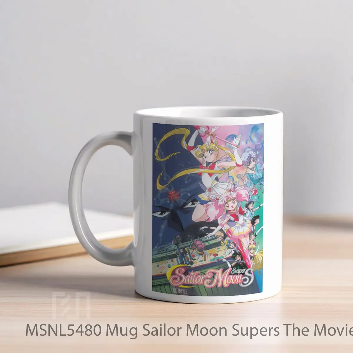 Mug Sailor Moon Supers The Movie Black Dream Hole Gelas Keramik Tema Film MSNL5480 - Tampak Kiri