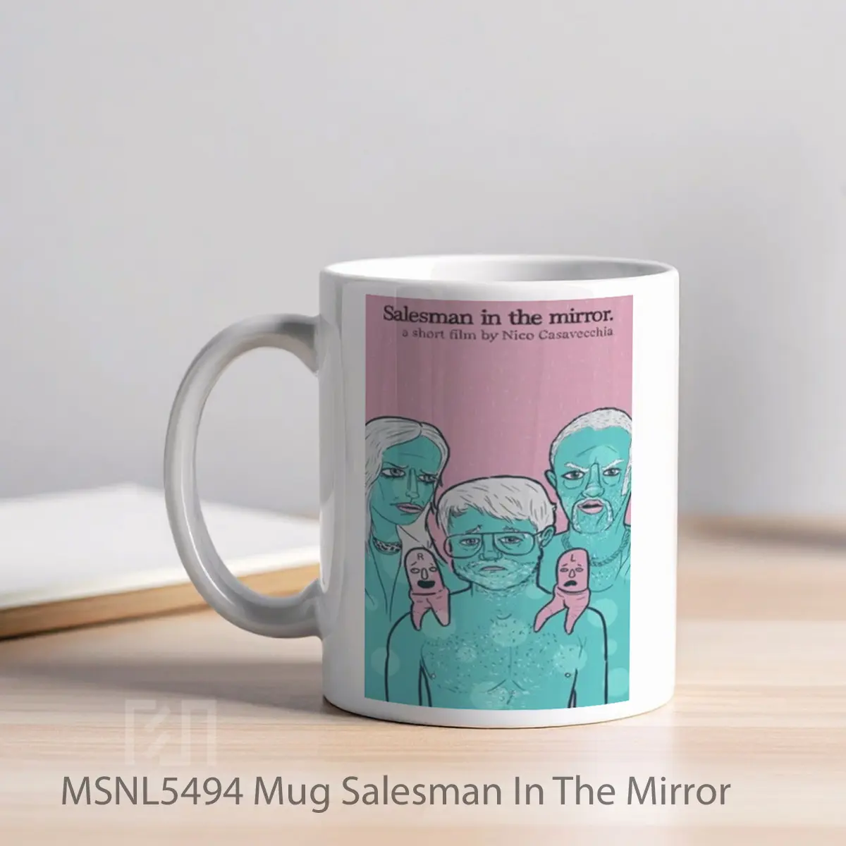 Mug Salesman In The Mirror Gelas Keramik Tema Film MSNL5494 - Tampak Kiri