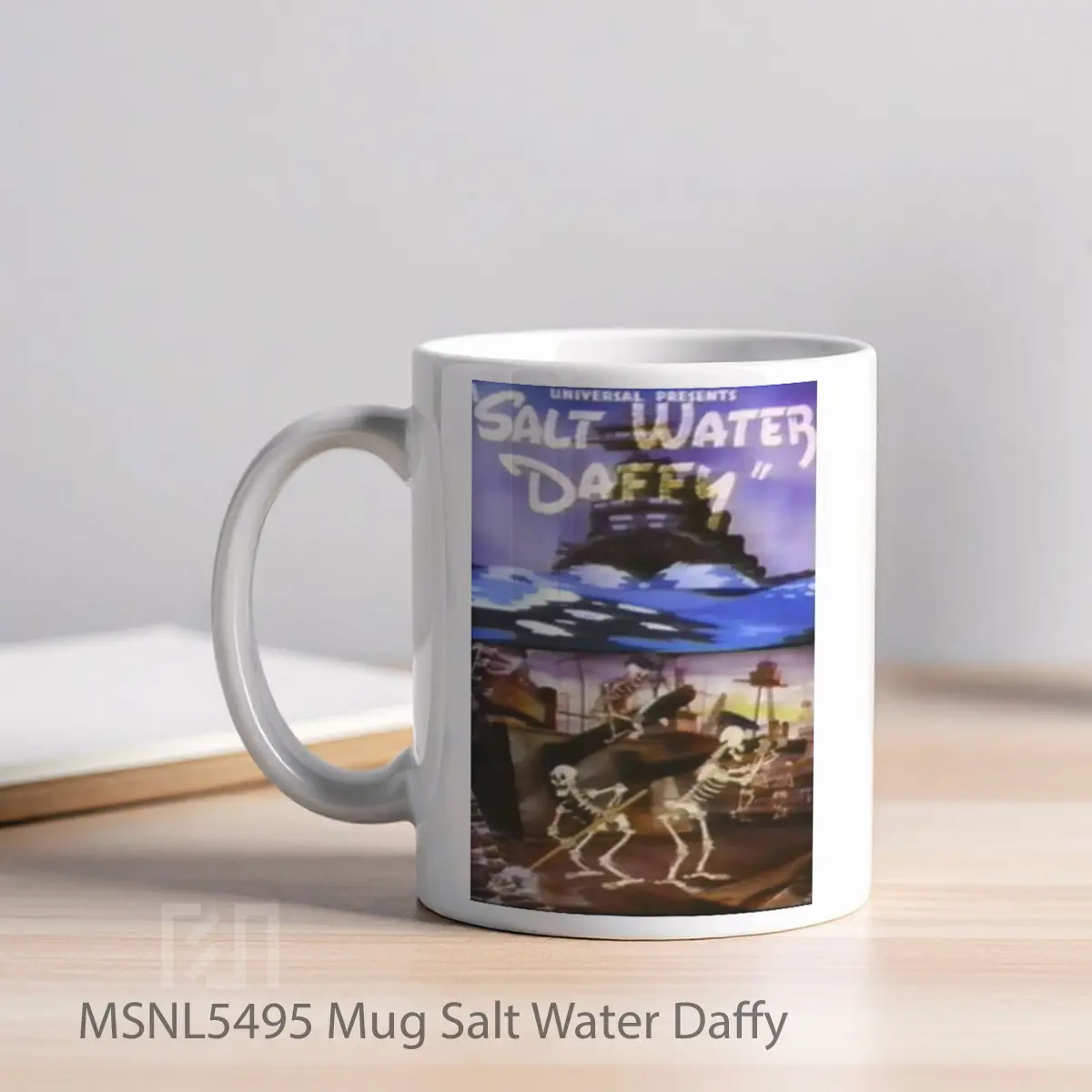 Mug Salt Water Daffy Gelas Keramik Tema Film MSNL5495 - Tampak Kiri