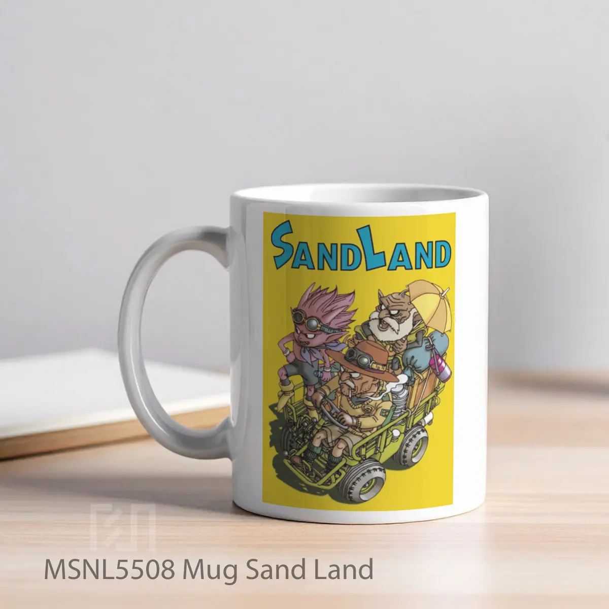 Mug Sand Land Gelas Keramik Tema Film MSNL5508 - Tampak Kiri