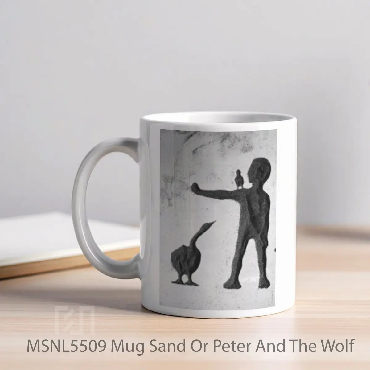 Mug Sand Or Peter And The Wolf Gelas Keramik Tema Film MSNL5509 - Tampak Kiri