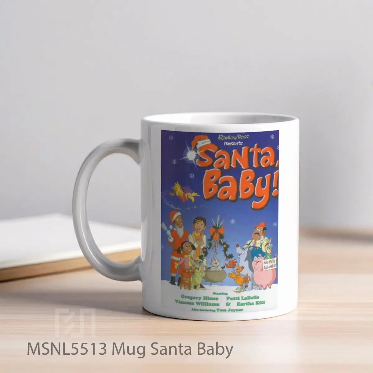 Mug Santa Baby Gelas Keramik Tema Film MSNL5513 - Tampak Kiri