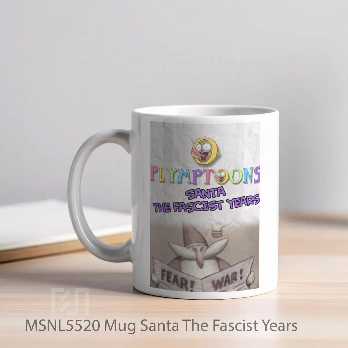 Mug Santa The Fascist Years Gelas Keramik Tema Film MSNL5520 - Tampak Kiri