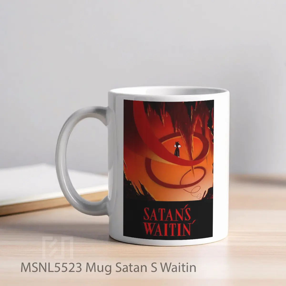 Mug Satan S Waitin Gelas Keramik Tema Film MSNL5523 - Tampak Kiri