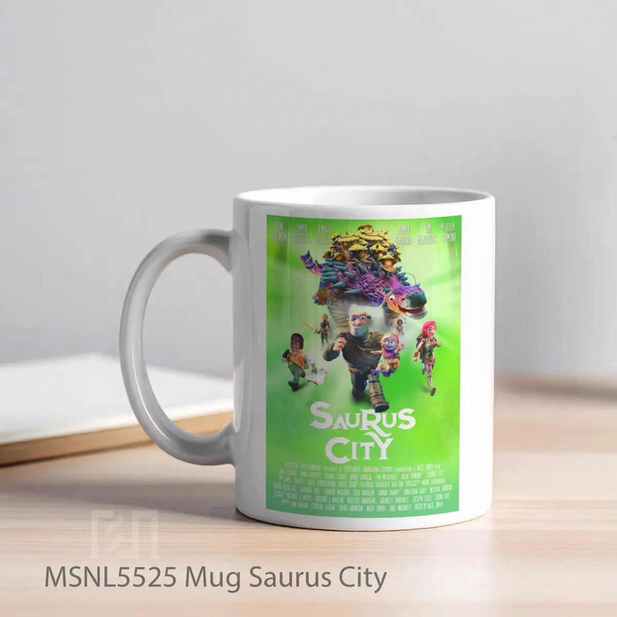 Mug Saurus City Gelas Keramik Tema Film MSNL5525 - Tampak Kiri