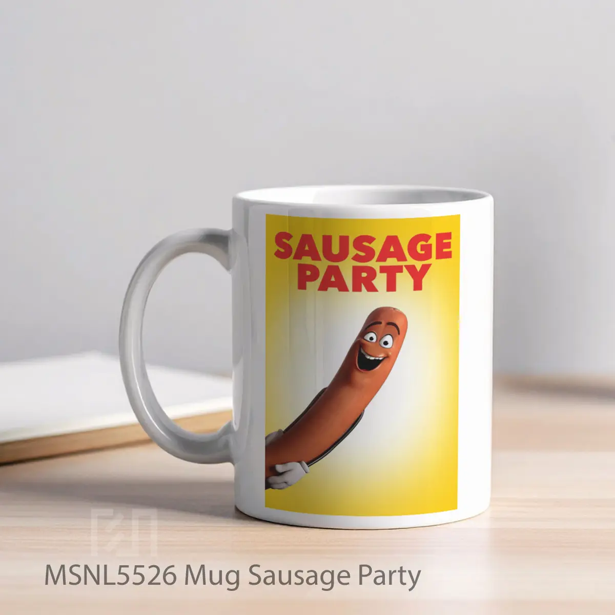 Mug Sausage Party Gelas Keramik Tema Film MSNL5526 - Tampak Kiri