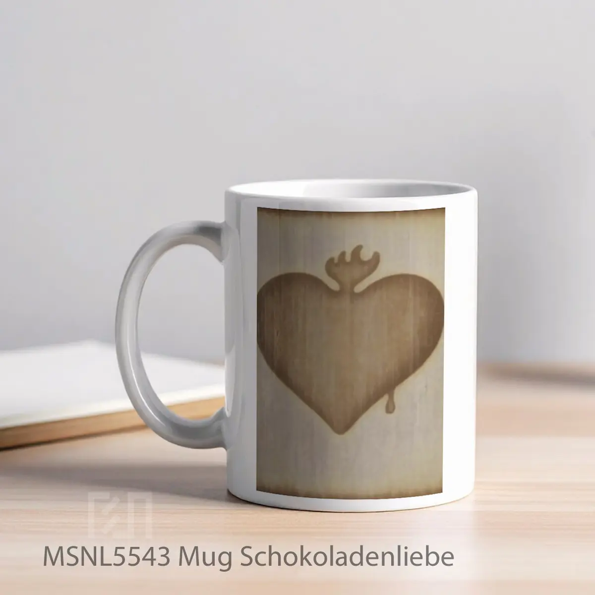 Mug Schokoladenliebe Gelas Keramik Tema Film MSNL5543 - Tampak Kiri