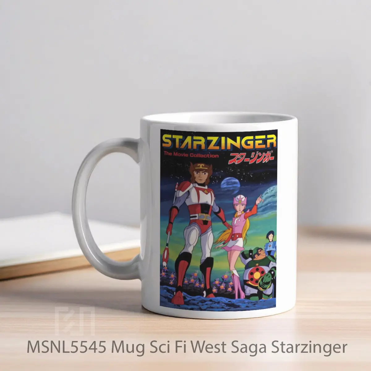 Mug Sci Fi West Saga Starzinger Gelas Keramik Tema Film MSNL5545 - Tampak Kiri