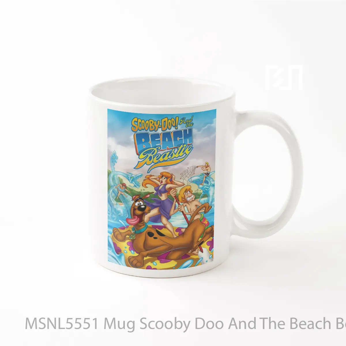 Mug Scooby Doo And The Beach Beastie Gelas Keramik Tema Film MSNL5551