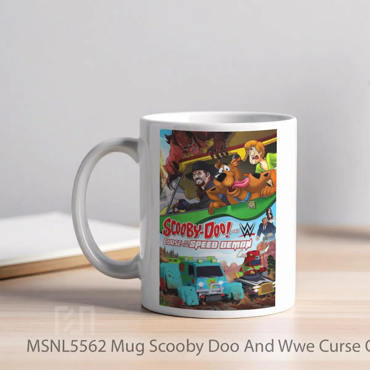 Mug Scooby Doo And Wwe Curse Of The Speed Demon Gelas Keramik Tema Film MSNL5562 - Tampak Kiri