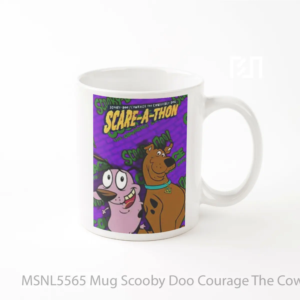 Mug Scooby Doo Courage The Cowardly Dog Scare A Thon Gelas Keramik Tema Film MSNL5565