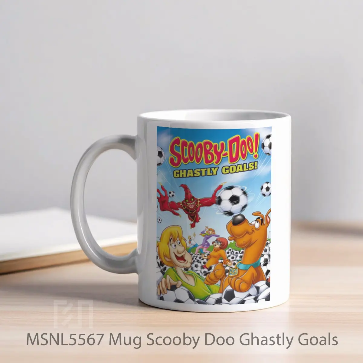 Mug Scooby Doo Ghastly Goals Gelas Keramik Tema Film MSNL5567 - Tampak Kiri