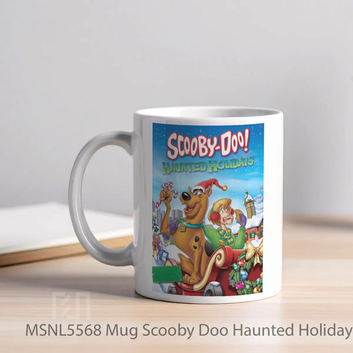 Mug Scooby Doo Haunted Holidays Gelas Keramik Tema Film MSNL5568 - Tampak Kiri