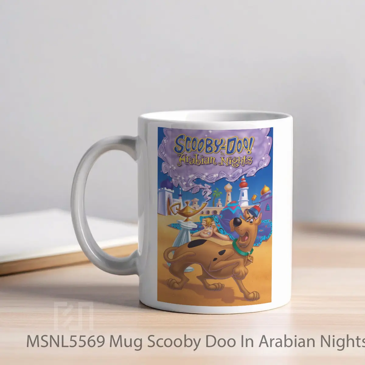 Mug Scooby Doo In Arabian Nights Gelas Keramik Tema Film MSNL5569 - Tampak Kiri