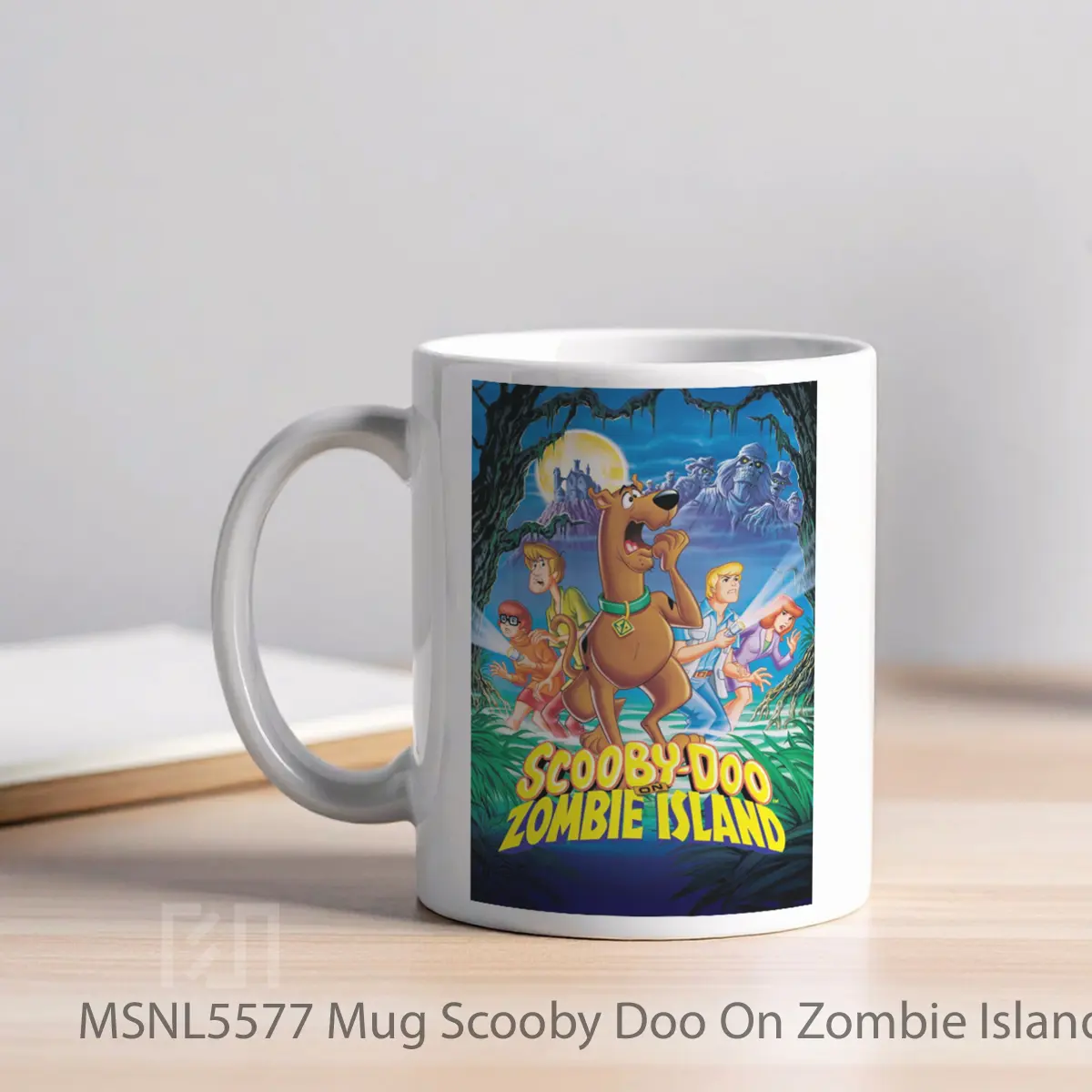 Mug Scooby Doo On Zombie Island Gelas Keramik Tema Film MSNL5577 - Tampak Kiri