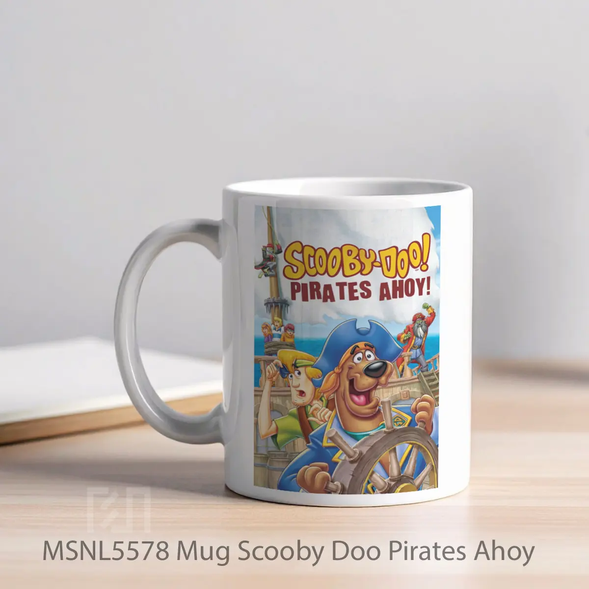 Mug Scooby Doo Pirates Ahoy Gelas Keramik Tema Film MSNL5578 - Tampak Kiri