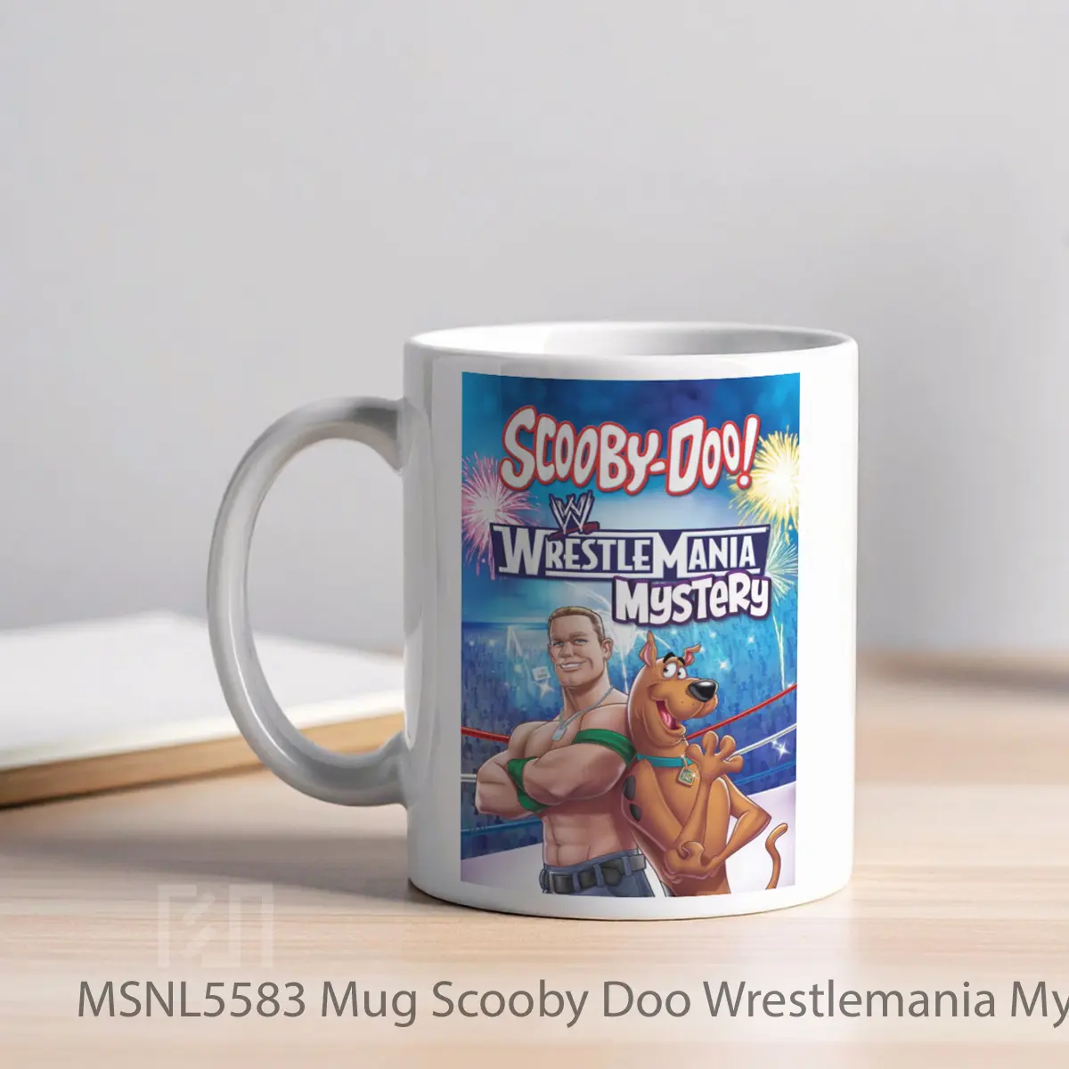Mug Scooby Doo Wrestlemania Mystery Gelas Keramik Tema Film MSNL5583 - Tampak Kiri