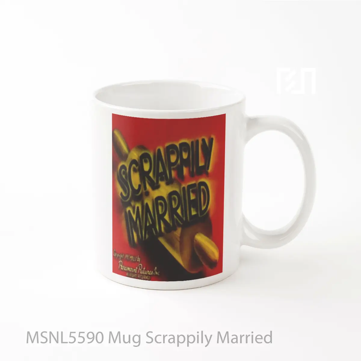 Mug Scrappily Married Gelas Keramik Tema Film MSNL5590