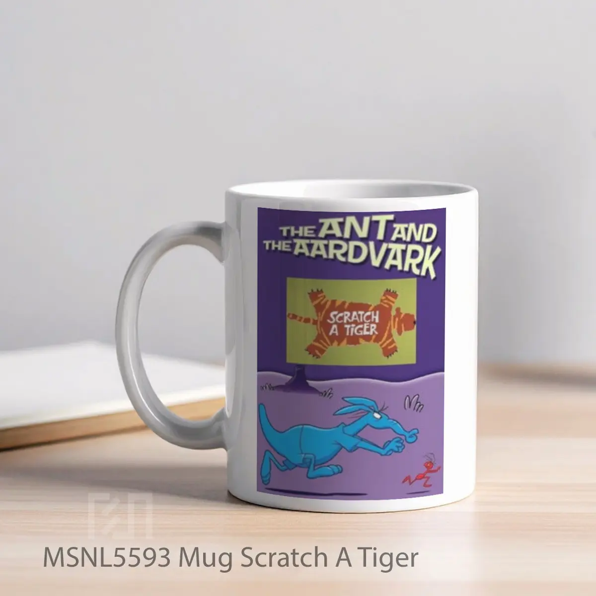 Mug Scratch A Tiger Gelas Keramik Tema Film MSNL5593 - Tampak Kiri