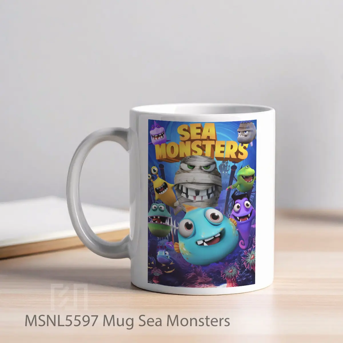 Mug Sea Monsters Gelas Keramik Tema Film MSNL5597 - Tampak Kiri