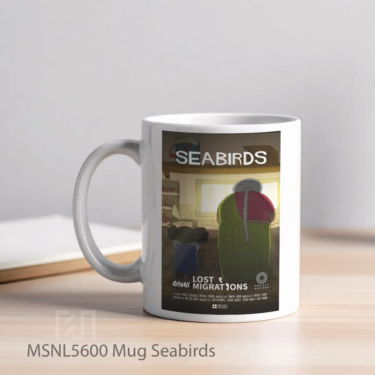 Mug Seabirds Gelas Keramik Tema Film MSNL5600 - Tampak Kiri