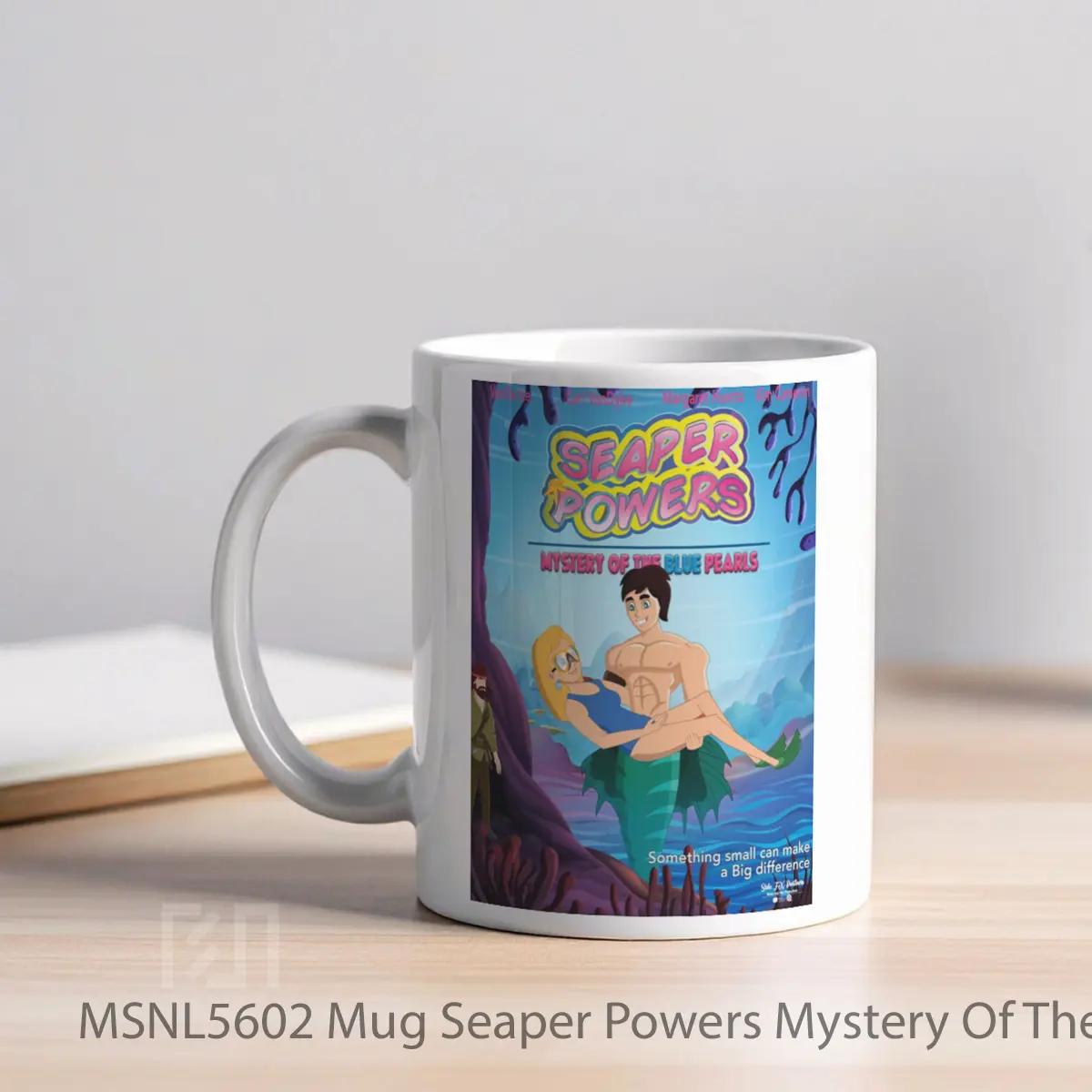 Mug Seaper Powers Mystery Of The Blue Pearls Gelas Keramik Tema Film MSNL5602 - Tampak Kiri