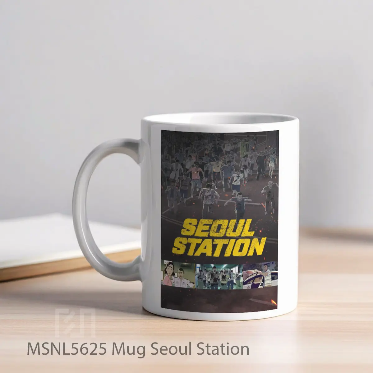 Mug Seoul Station Gelas Keramik Tema Film MSNL5625 - Tampak Kiri