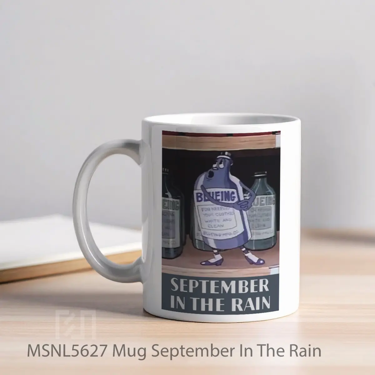 Mug September In The Rain Gelas Keramik Tema Film MSNL5627 - Tampak Kiri