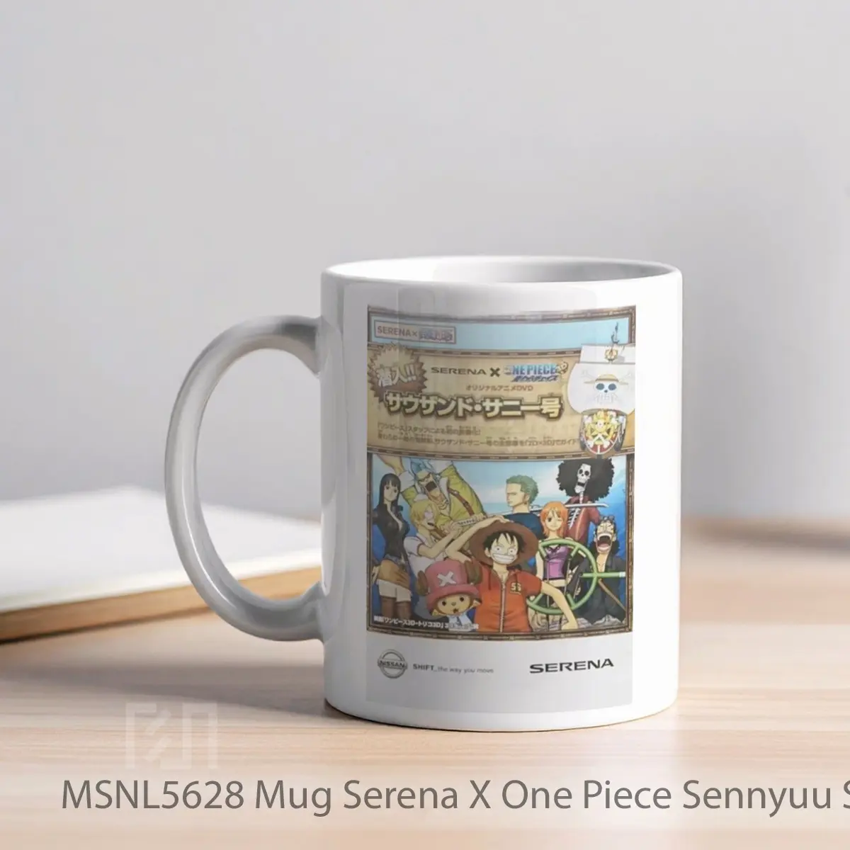 Mug Serena X One Piece Sennyuu Sauzando Sunny Gou Gelas Keramik Tema Film MSNL5628 - Tampak Kiri