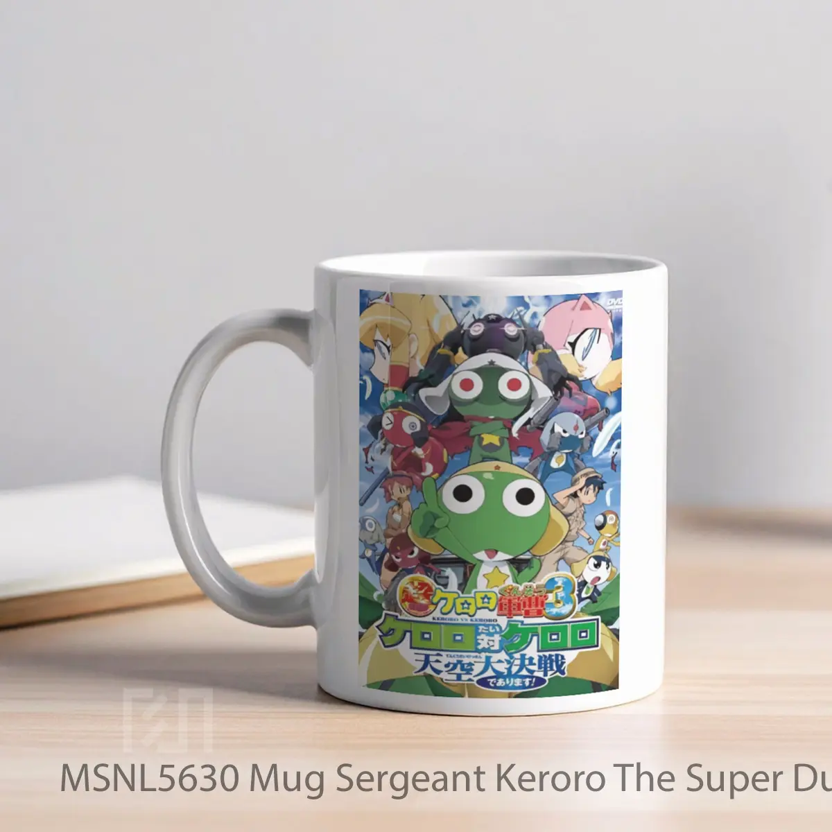Mug Sergeant Keroro The Super Duper Movie 3 Keroro Vs Keroro Great Sky Duel Gelas Keramik Tema Film MSNL5630 - Tampak Kiri