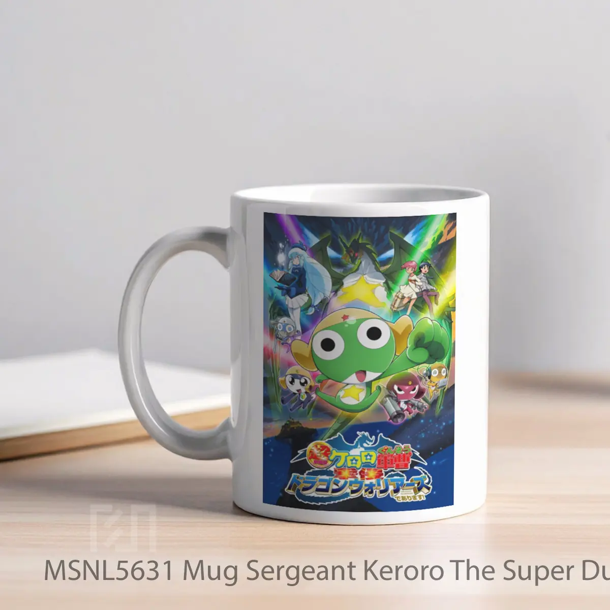 Mug Sergeant Keroro The Super Duper Movie 4 Crushing Invasion Dragon Warriors Gelas Keramik Tema Film MSNL5631 - Tampak Kiri