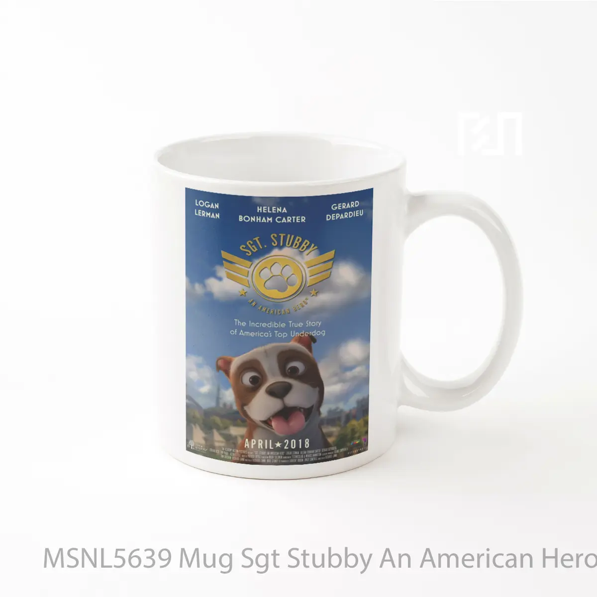 Mug Sgt Stubby An American Hero Gelas Keramik Tema Film MSNL5639