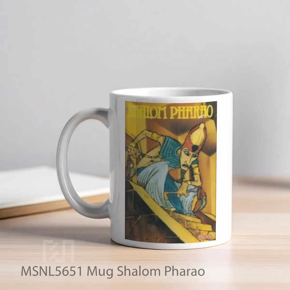 Mug Shalom Pharao Gelas Keramik Tema Film MSNL5651 - Tampak Kiri