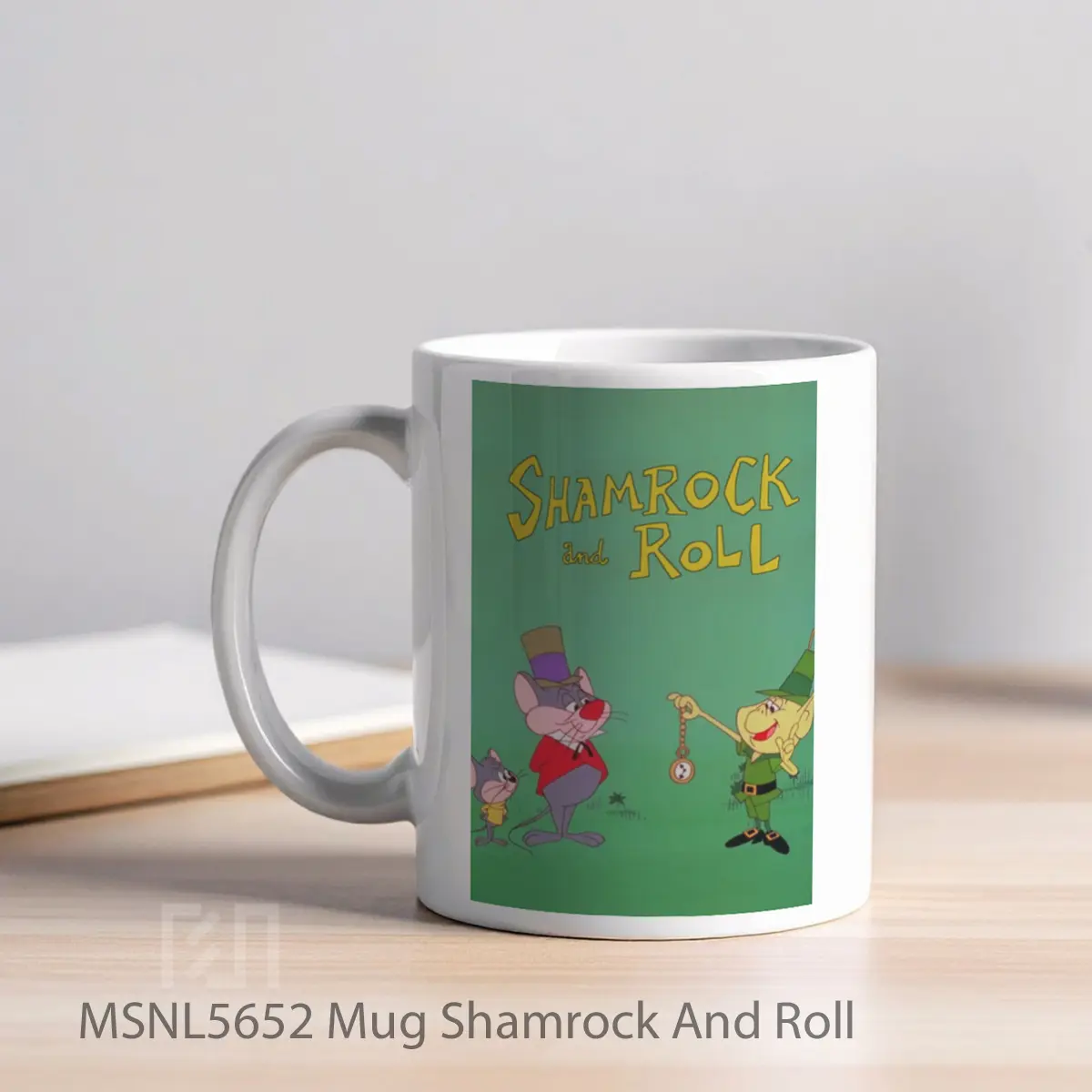 Mug Shamrock And Roll Gelas Keramik Tema Film MSNL5652 - Tampak Kiri