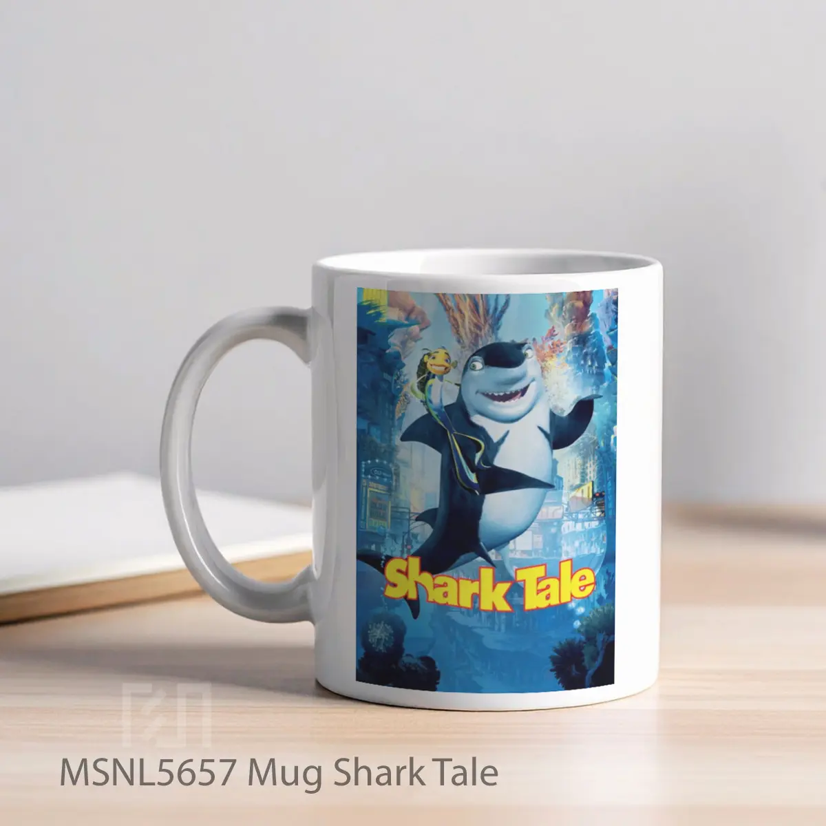 Mug Shark Tale Gelas Keramik Tema Film MSNL5657 - Tampak Kiri