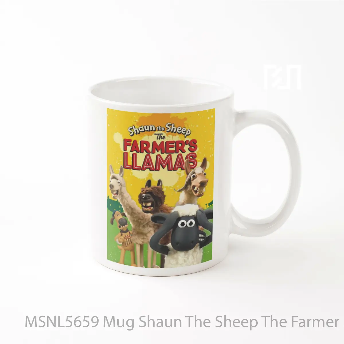 Mug Shaun The Sheep The Farmer S Llamas Gelas Keramik Tema Film MSNL5659