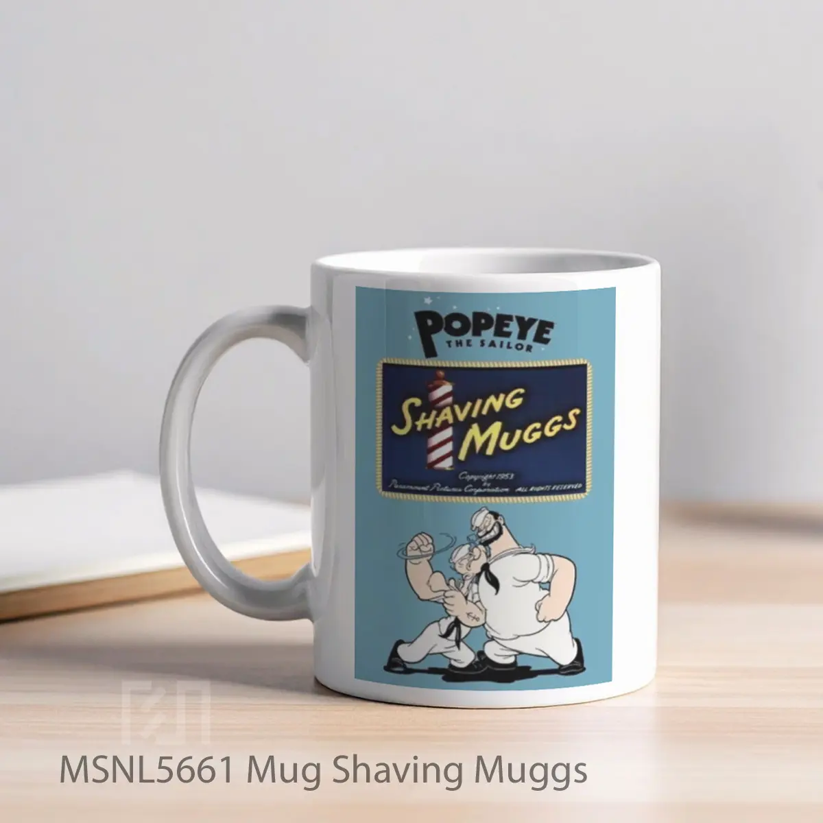 Mug Shaving Muggs Gelas Keramik Tema Film MSNL5661 - Tampak Kiri