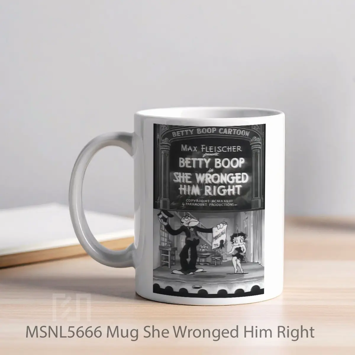 Mug She Wronged Him Right Gelas Keramik Tema Film MSNL5666 - Tampak Kiri