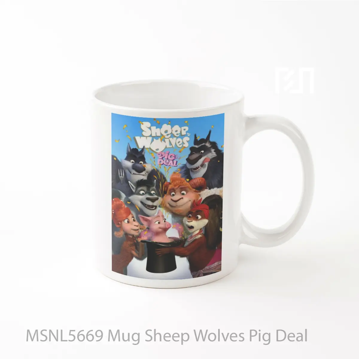 Mug Sheep Wolves Pig Deal Gelas Keramik Tema Film MSNL5669
