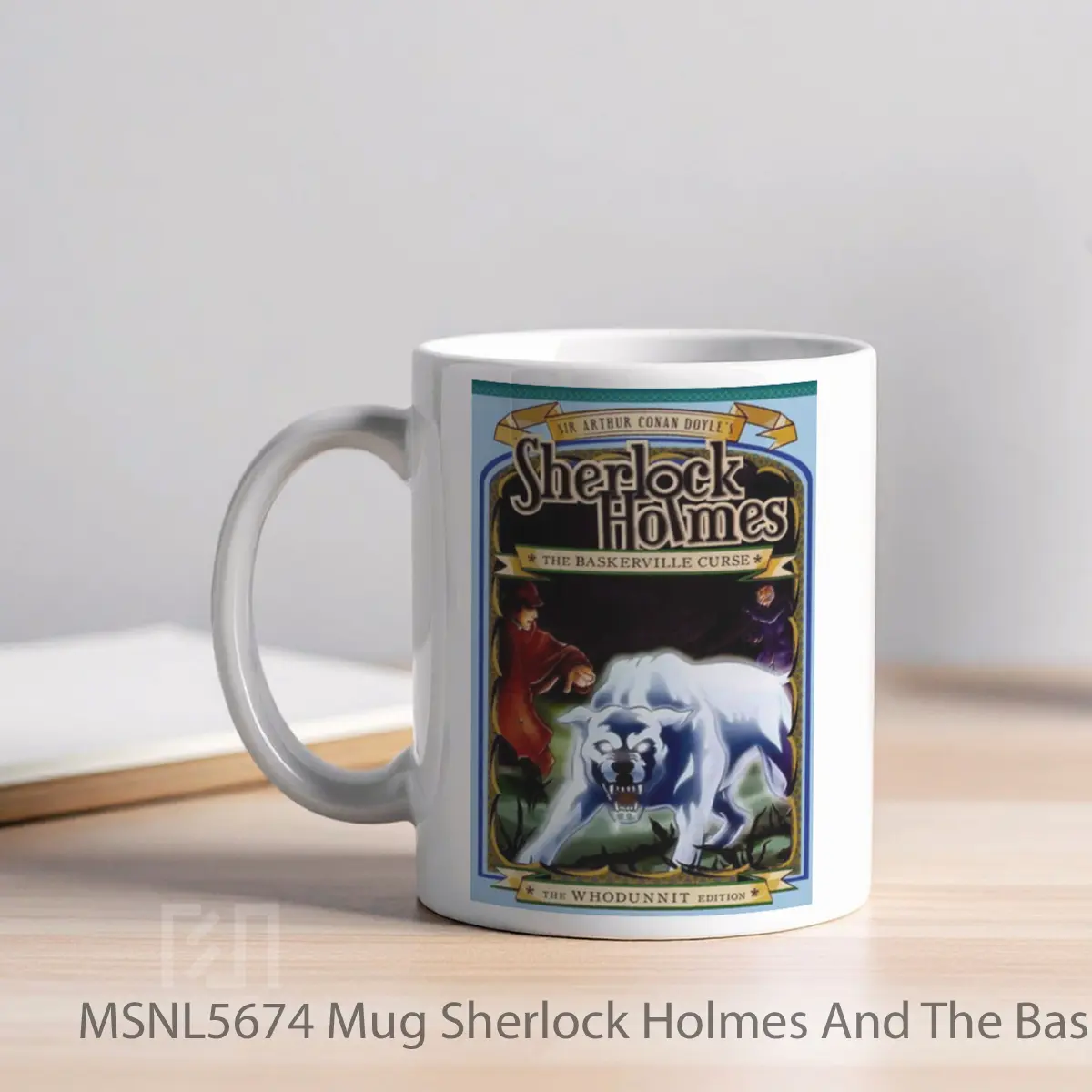 Mug Sherlock Holmes And The Baskerville Curse Gelas Keramik Tema Film MSNL5674 - Tampak Kiri