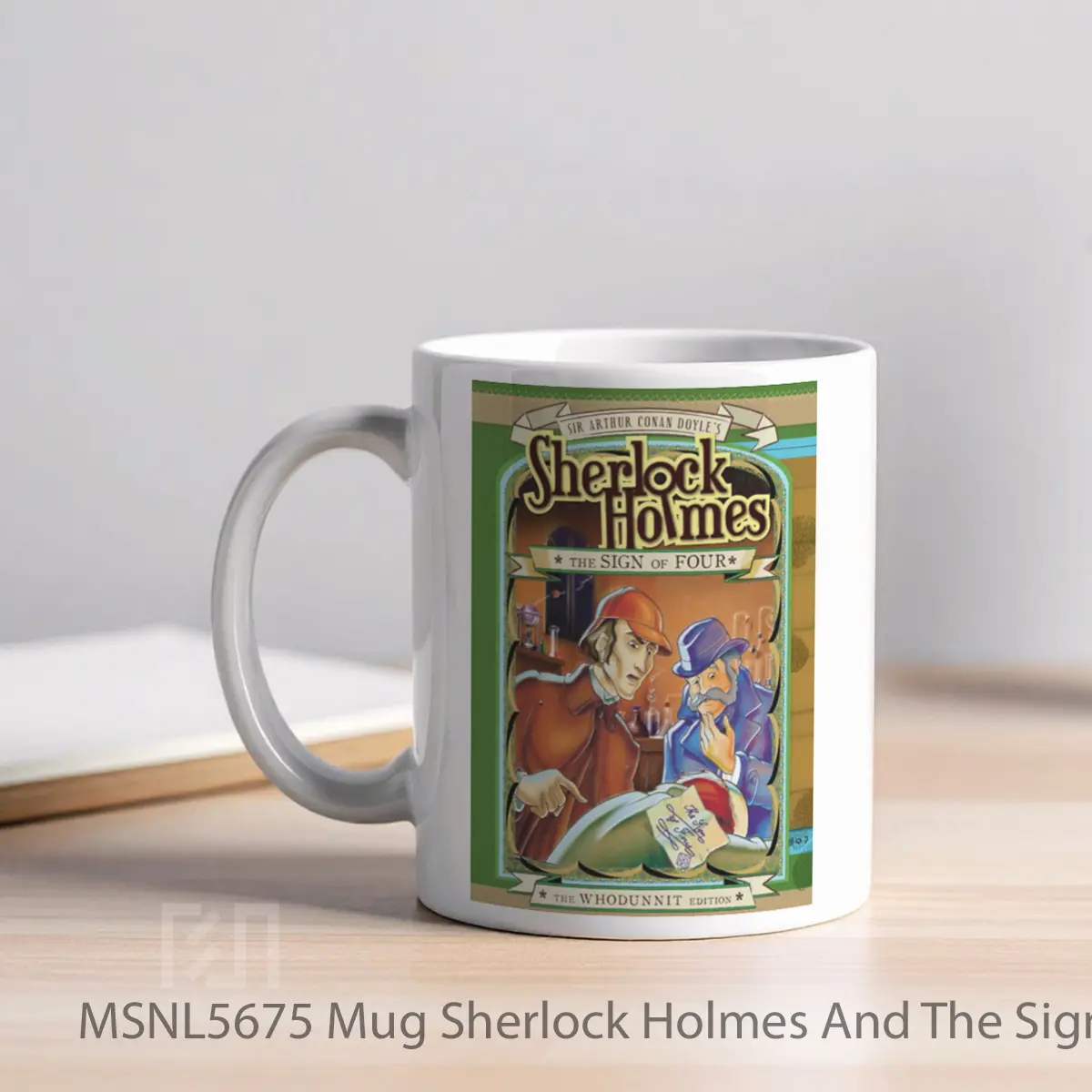 Mug Sherlock Holmes And The Sign Of Four Gelas Keramik Tema Film MSNL5675 - Tampak Kiri