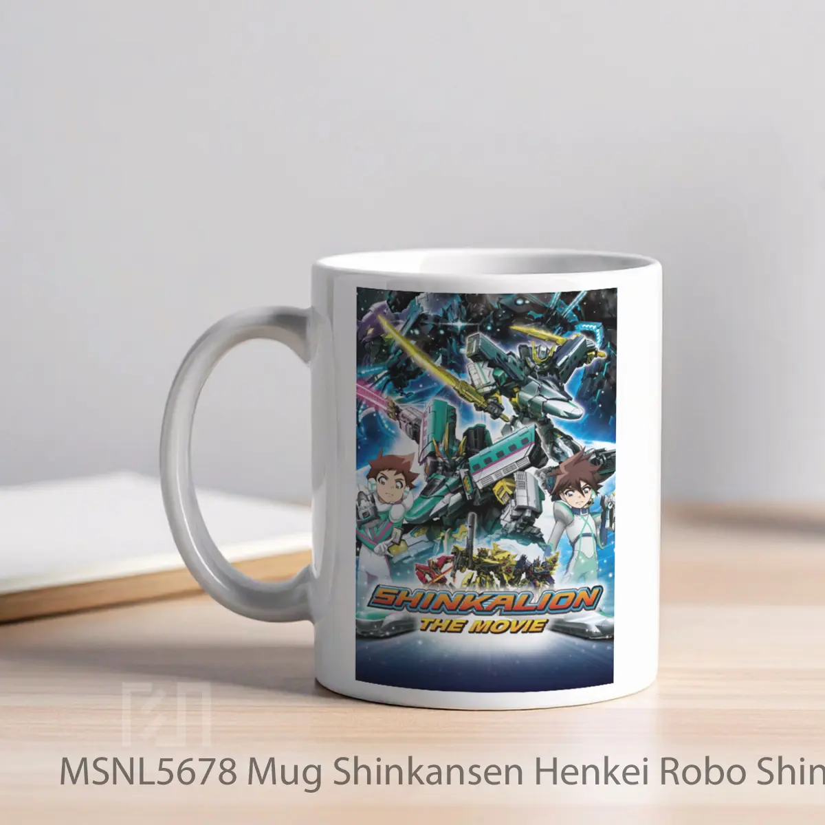 Mug Shinkansen Henkei Robo Shinkalion The Movie The Marvelous Fast Alfa X That Comes From The Future Gelas Keramik Tema Film MSNL5678 - Tampak Kiri
