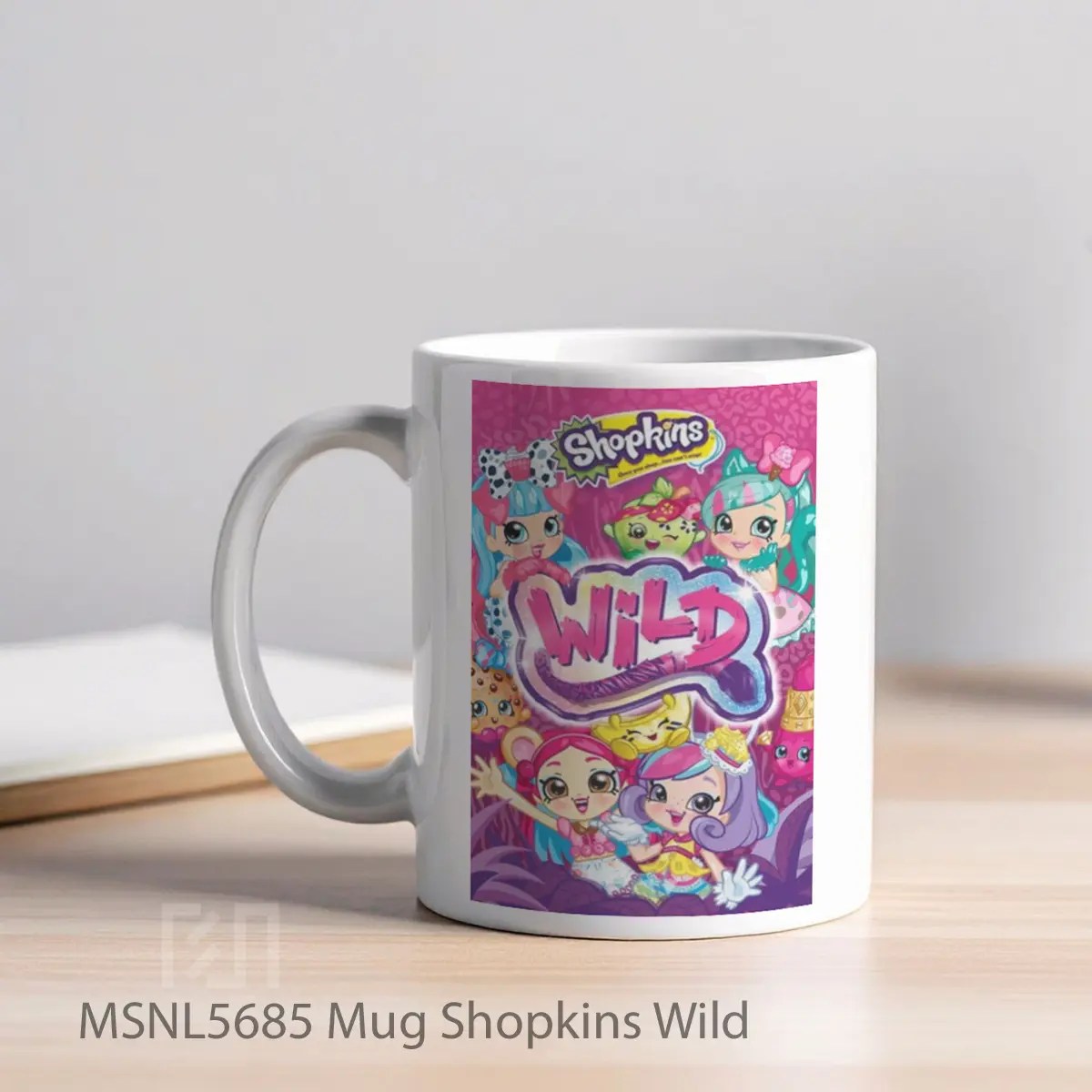 Mug Shopkins Wild Gelas Keramik Tema Film MSNL5685 - Tampak Kiri