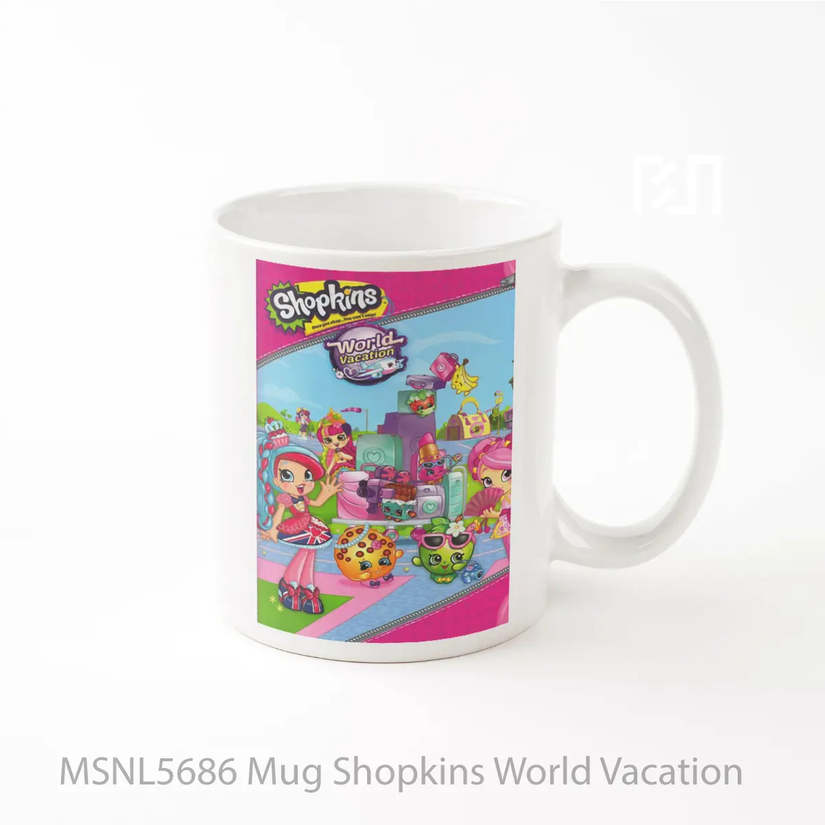 Mug Shopkins World Vacation Gelas Keramik Tema Film MSNL5686