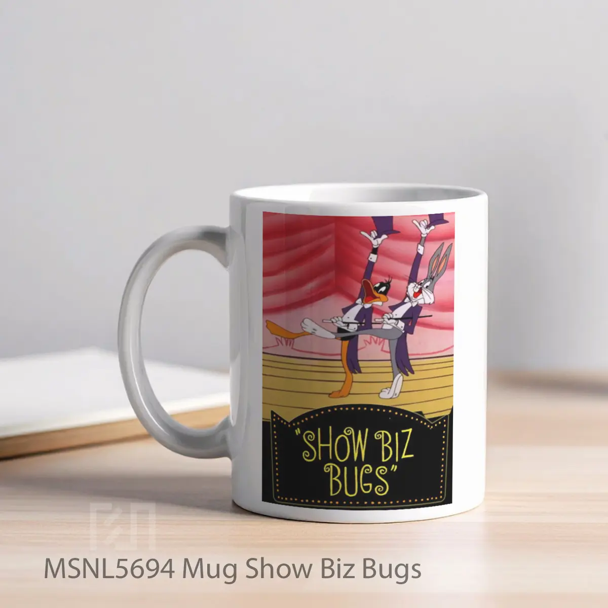 Mug Show Biz Bugs Gelas Keramik Tema Film MSNL5694 - Tampak Kiri