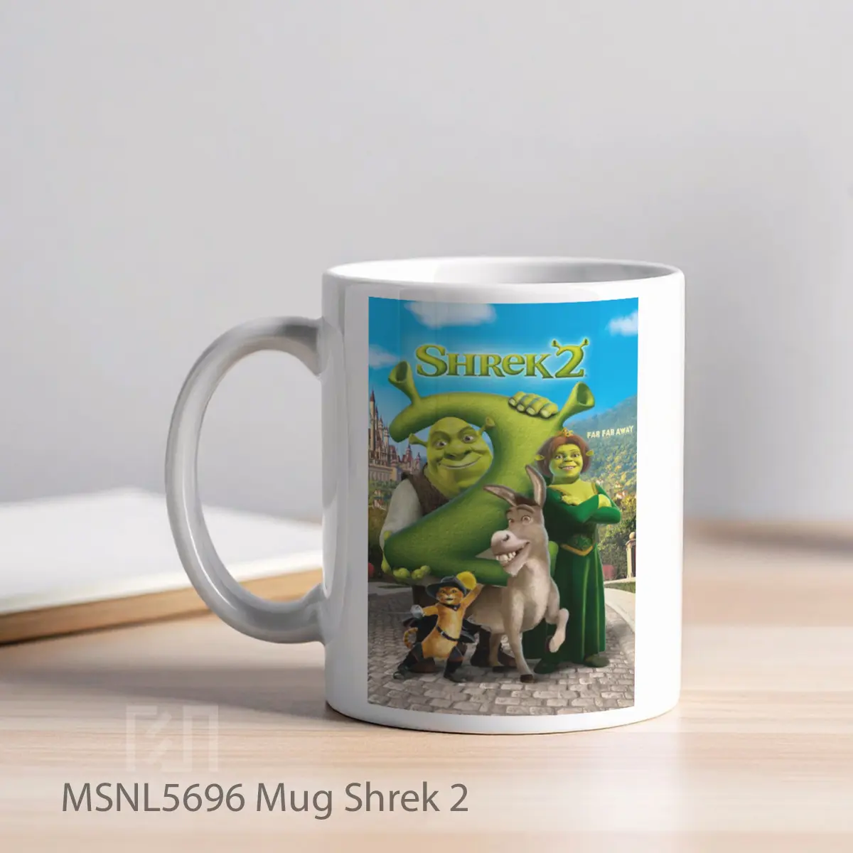 Mug Shrek 2 Gelas Keramik Tema Film MSNL5696 - Tampak Kiri