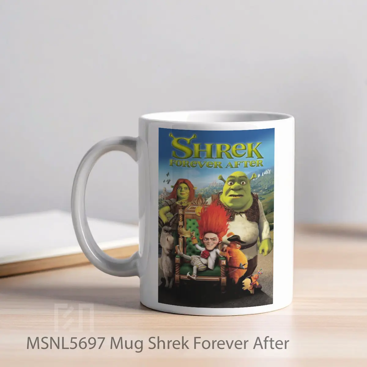Mug Shrek Forever After Gelas Keramik Tema Film MSNL5697 - Tampak Kiri